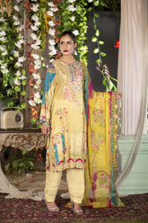 Alyssa - Inaya - Digital Printed & Embroidered Linen